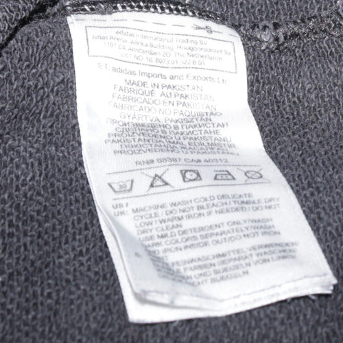 Adidas Womens Black Size 8 Crew Neck Trefoil Logo Sweatshirt