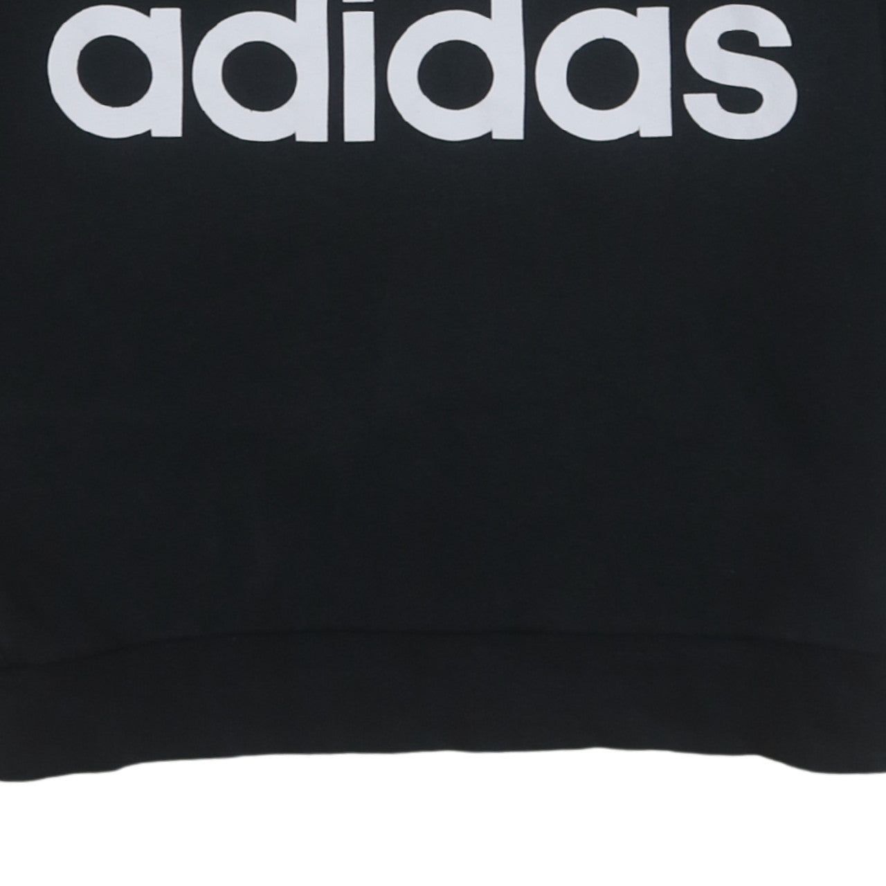 Adidas Womens Black Size 8 Crew Neck Trefoil Logo Sweatshirt