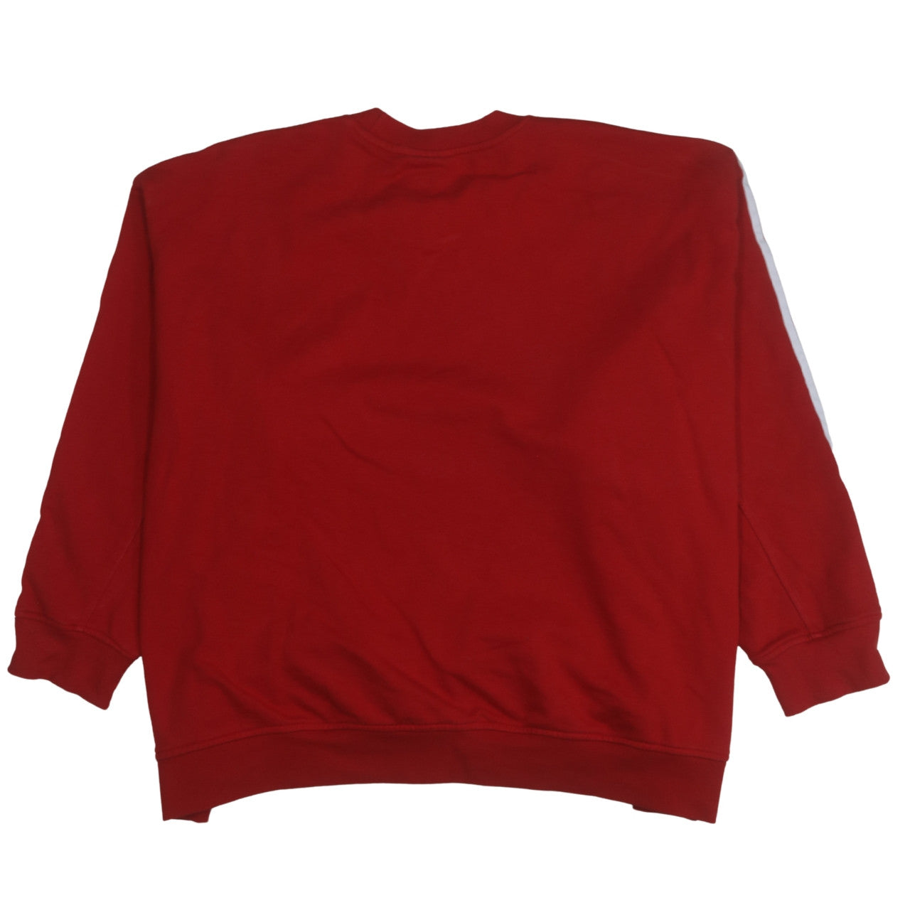 Adidas Womens Red 3-Stripes Crew Neck Pullover Sweatshirt 3XL