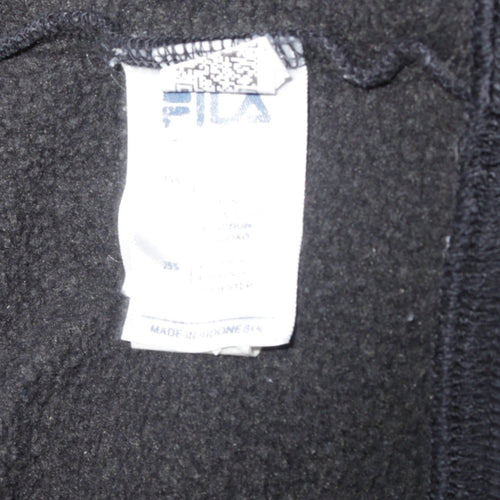 Fila Mens Black Pullover Sweatshirt L Logo Crew Neck Sportswear