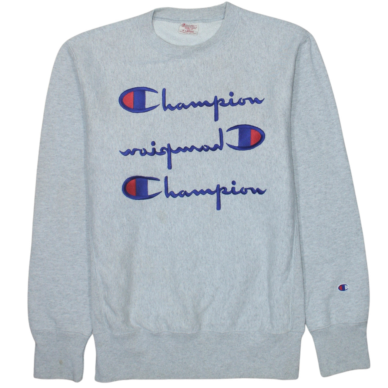Champion Men Grey XL Reverse Weave Pullover Sweatshirt