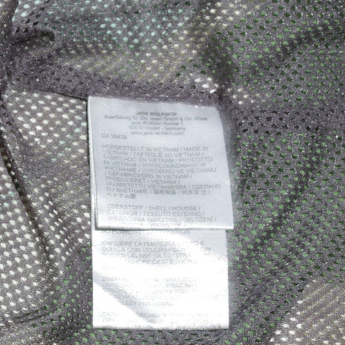 Jack Wolfskin Men’s Green Waterproof Hooded Rain Jacket Size S