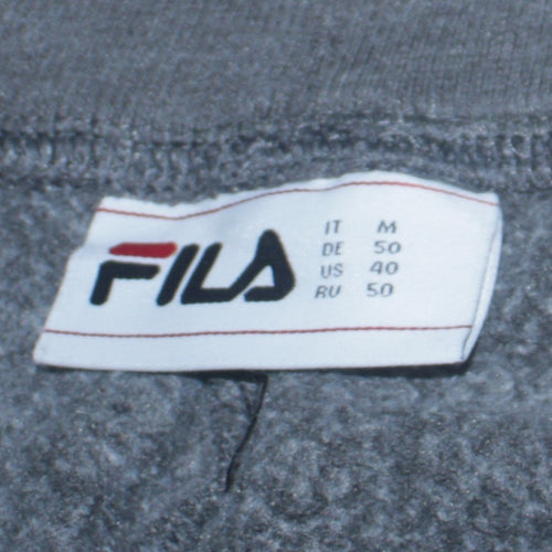 Fila Men's Grey Jogger Sweatpants M Regular Fit Elastic Waist