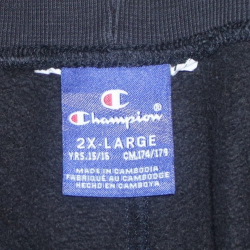 Champion Boys Black 2XL Sweatpants Jogger Trousers with Logo Embroidery