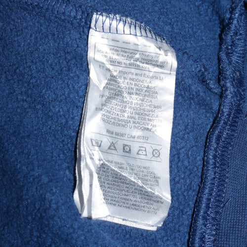 Adidas Men Blue Pullover Hoodie Size M Logo Fleece Sweatshirt