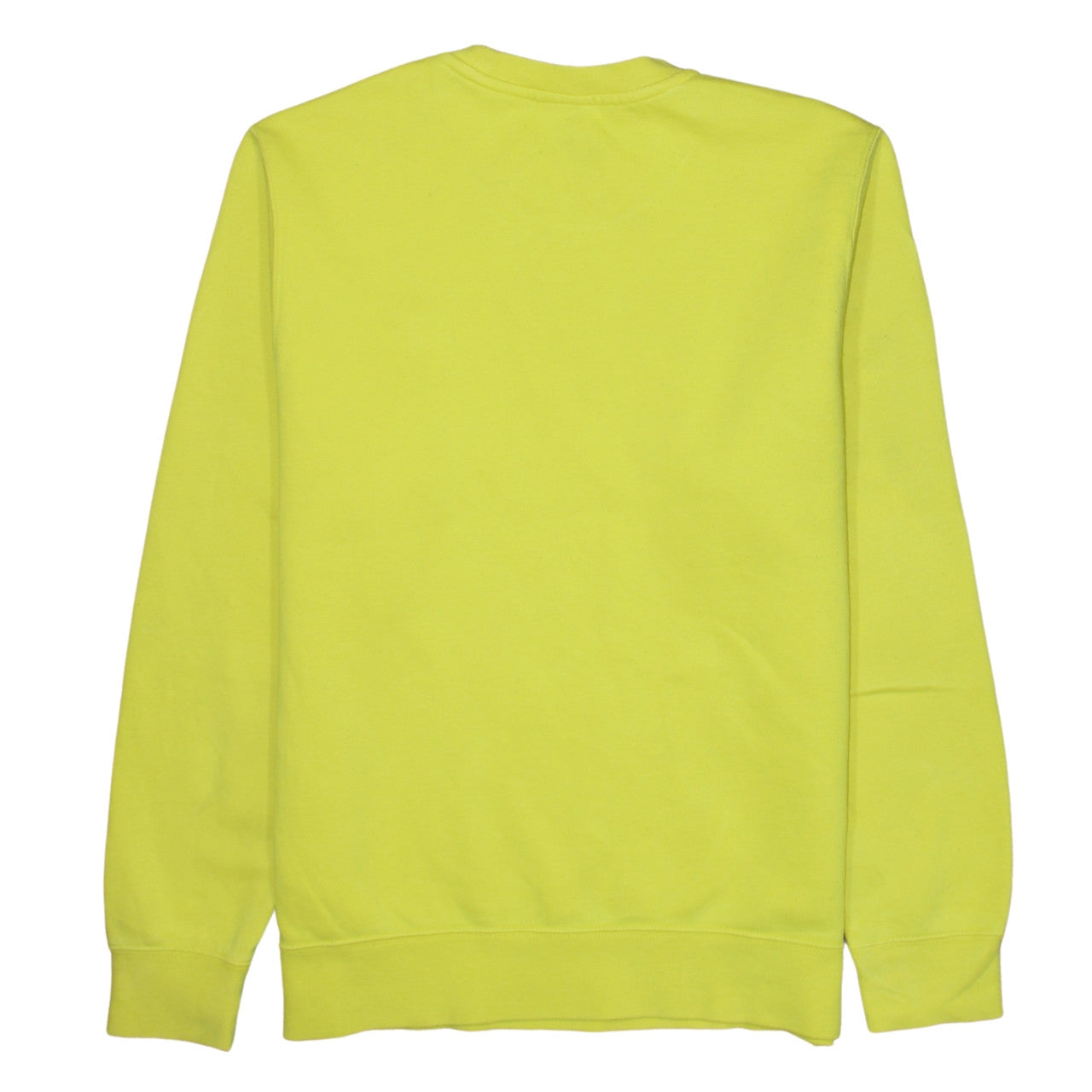 Nike Men Yellow Crew Neck Pullover Sweatshirt M Regular Fit Fleece
