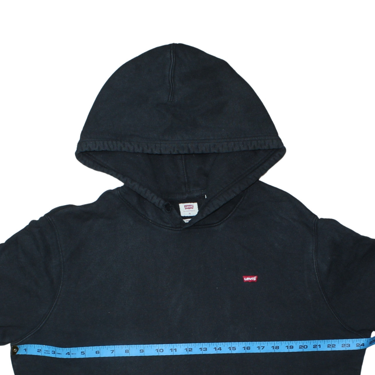 Levi's Mens Black XL Pullover Hoodie Classic Fleece Sweatshirt