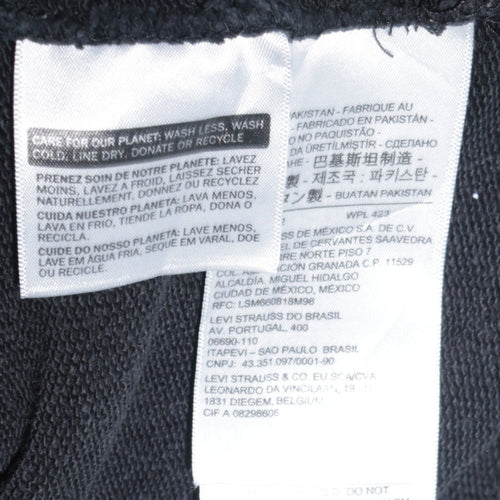 Levi's Mens Black XL Pullover Hoodie Classic Fleece Sweatshirt