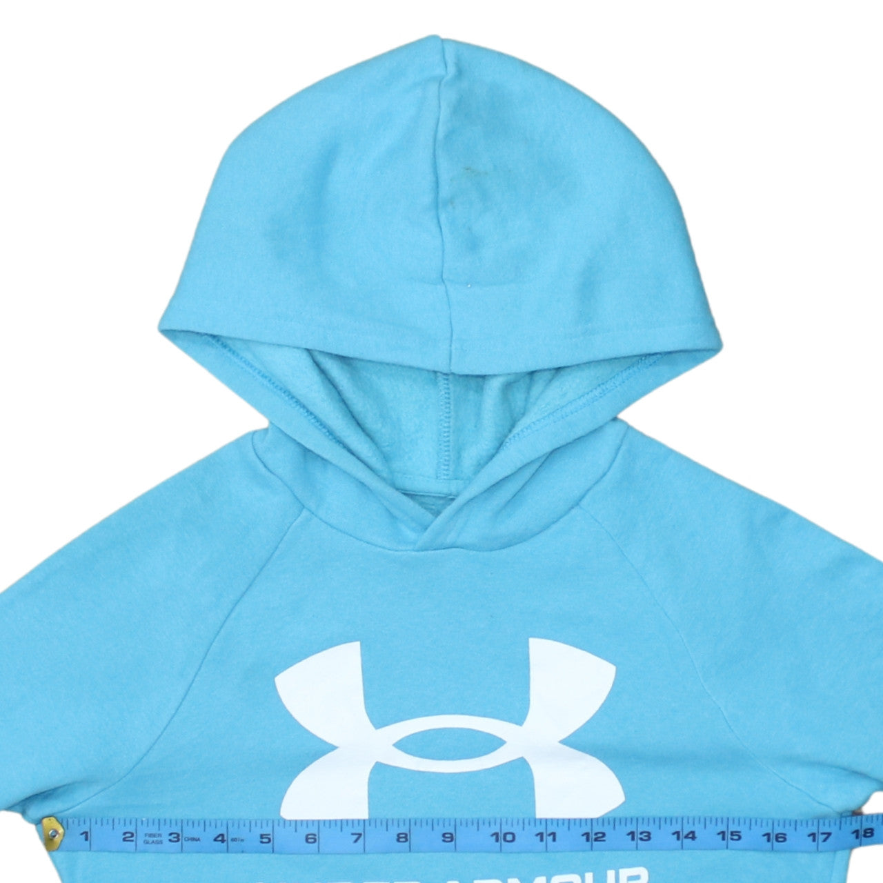 Under Armour Boys Blue Pullover Hoodie Size 10-11 Years Fleece Logo Sweatshirt