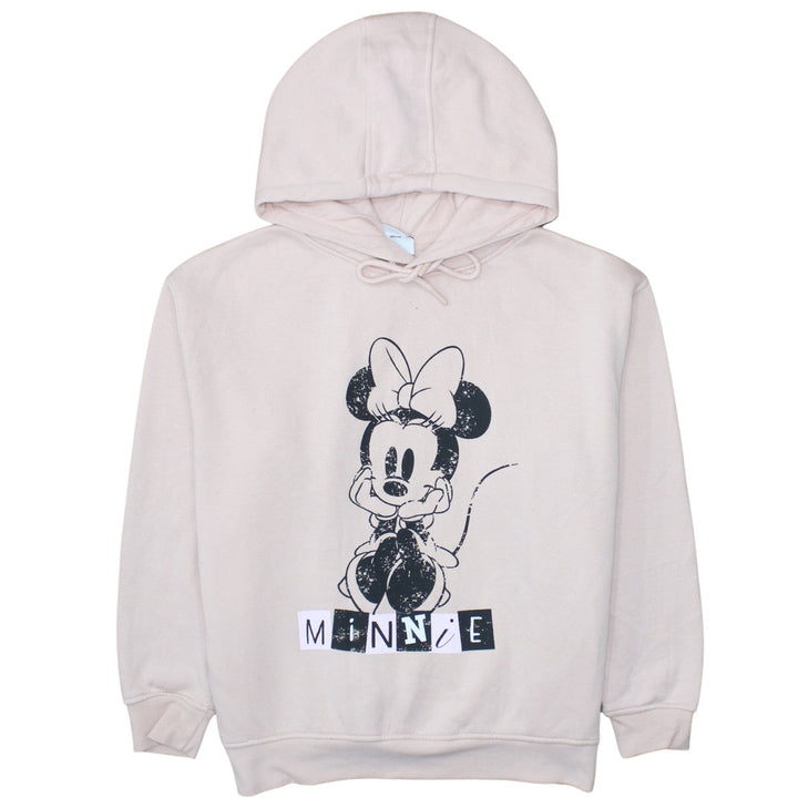 Disney Minnie Mouse Women's Beige Pullover Hoodie Size L