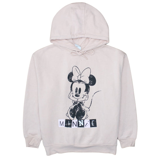Disney Minnie Mouse Women's Beige Pullover Hoodie Size L