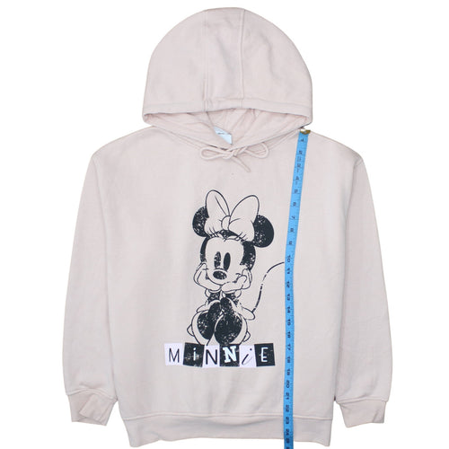 Disney Minnie Mouse Women's Beige Pullover Hoodie Size L