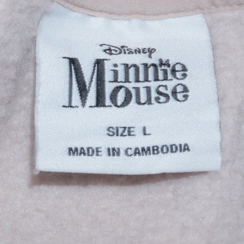 Disney Minnie Mouse Women's Beige Pullover Hoodie Size L