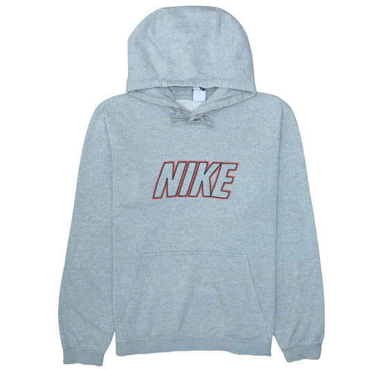 Nike Men's Grey Pullover Hoodie L Logo Fleece Casual Sportswear