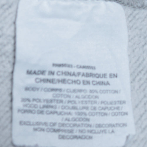 Nike Men's Grey Pullover Hoodie L Logo Fleece Casual Sportswear