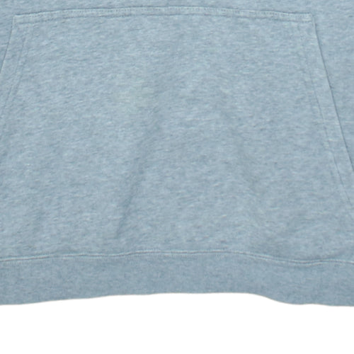Nike Men's Grey Pullover Hoodie L Logo Fleece Casual Sportswear