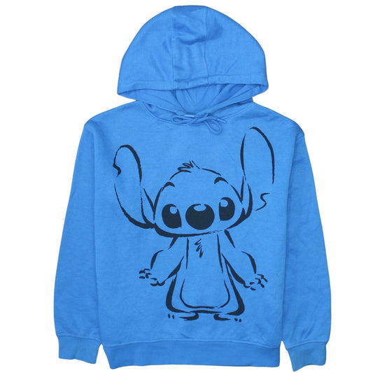 Disney Stitch Blue Hoodie Women Medium Pullover Hooded Sweatshirt