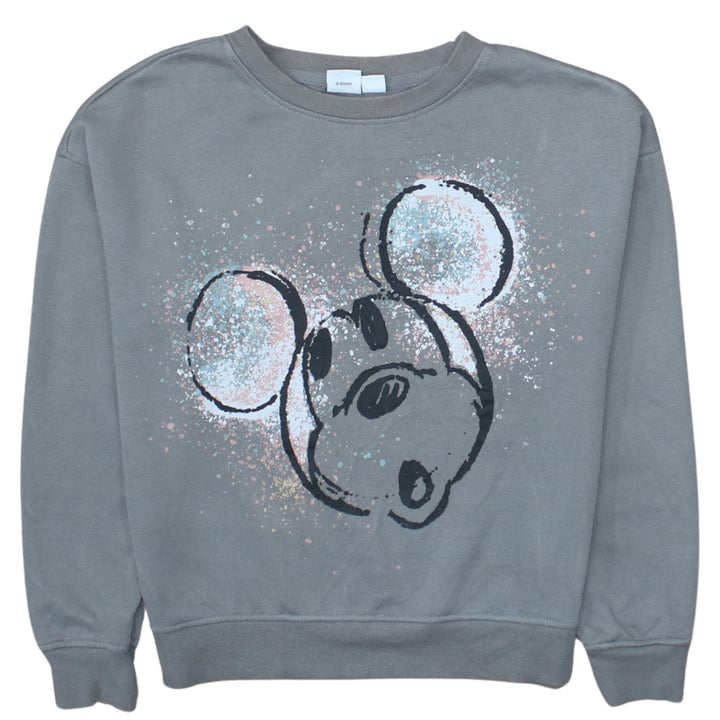 Disney Women's Grey Mickey Mouse XS Pullover Sweatshirt