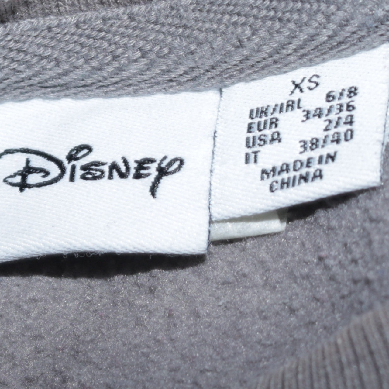 Disney Women's Grey Mickey Mouse XS Pullover Sweatshirt