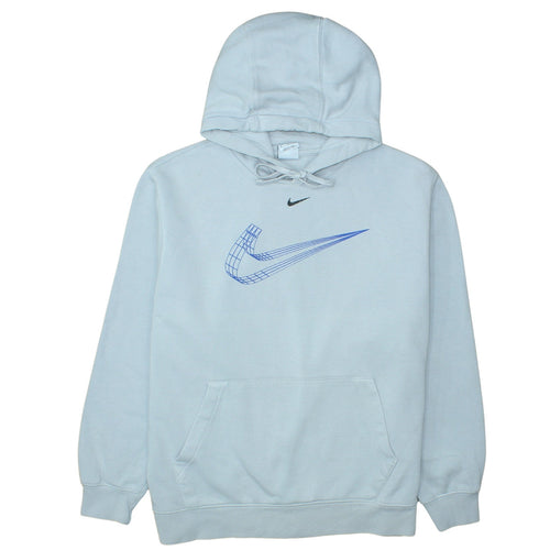 Nike Mens Light Blue XL Pullover Hoodie with Graphic Print