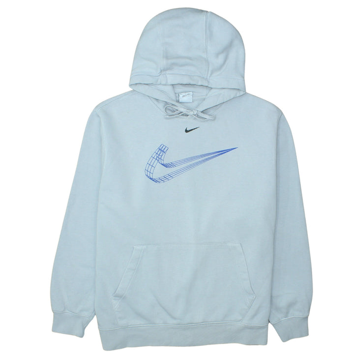 Nike Mens Light Blue XL Pullover Hoodie with Graphic Print