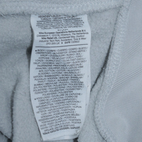 Nike Mens Light Blue XL Pullover Hoodie with Graphic Print
