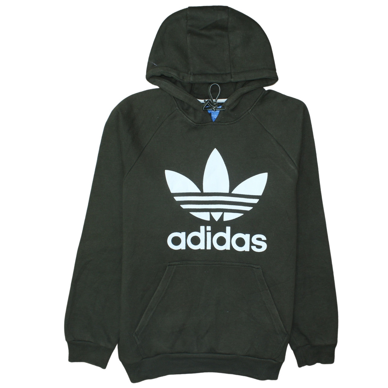 Adidas Men's Green Logo Pullover Hoodie L Fleece Sportswear