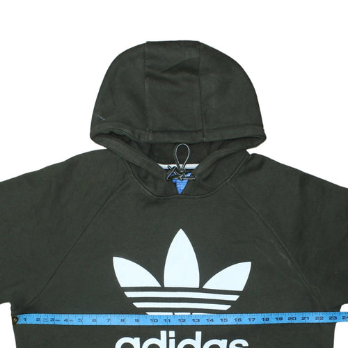 Adidas Men's Green Logo Pullover Hoodie L Fleece Sportswear
