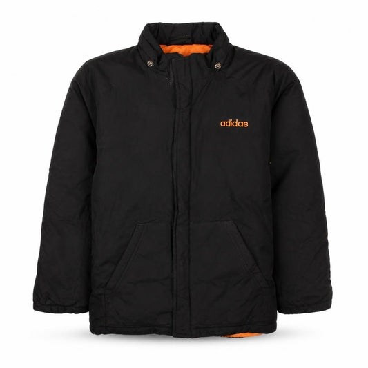Adidas Boys Black Puffer Jacket 12 Years Hooded Winter Coat