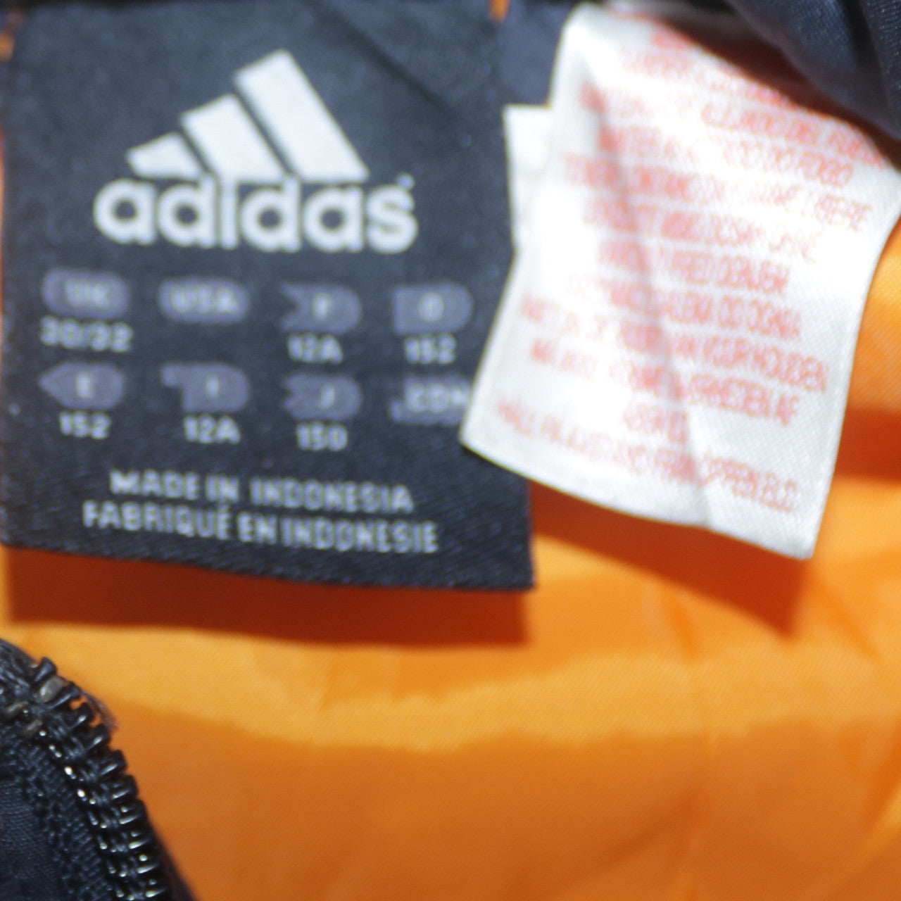 Adidas Boys Black Puffer Jacket 12 Years Hooded Winter Coat