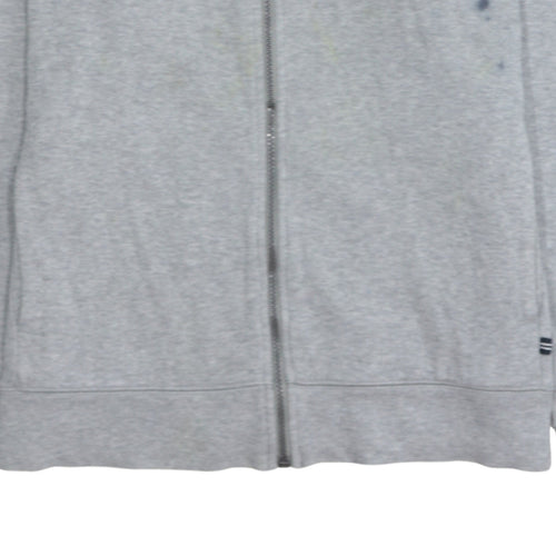 Nautica Mens Grey Cotton Full Zip Basic Jacket Size L