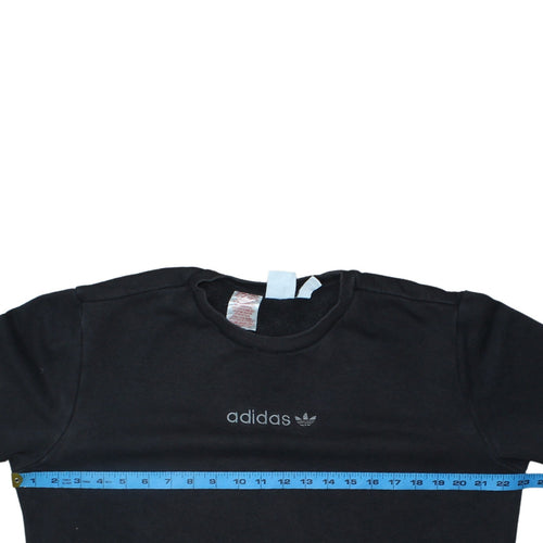 Adidas Boys Black Crew Neck Pullover Sweatshirt Size 15-16 Years
