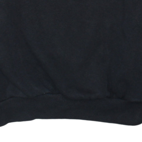 Adidas Boys Black Crew Neck Pullover Sweatshirt Size 15-16 Years