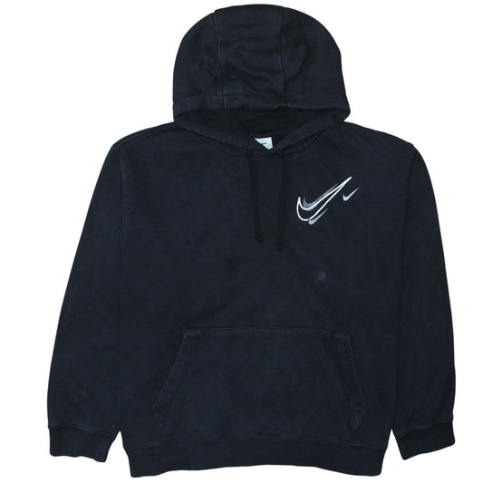 Nike Women Black XXL Pullover Hoodie Sweatshirt Cotton Blend