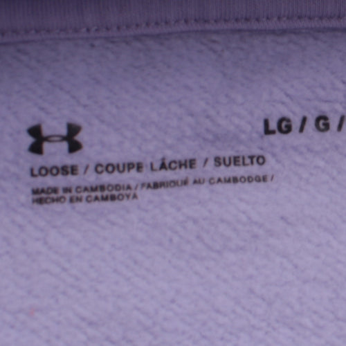 Under Armour Womens Lilac Pullover Hoodie Size L Loose Fit