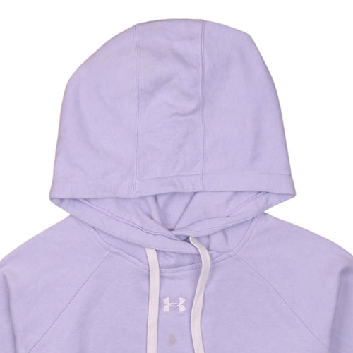 Under Armour Womens Lilac Pullover Hoodie Size L Loose Fit