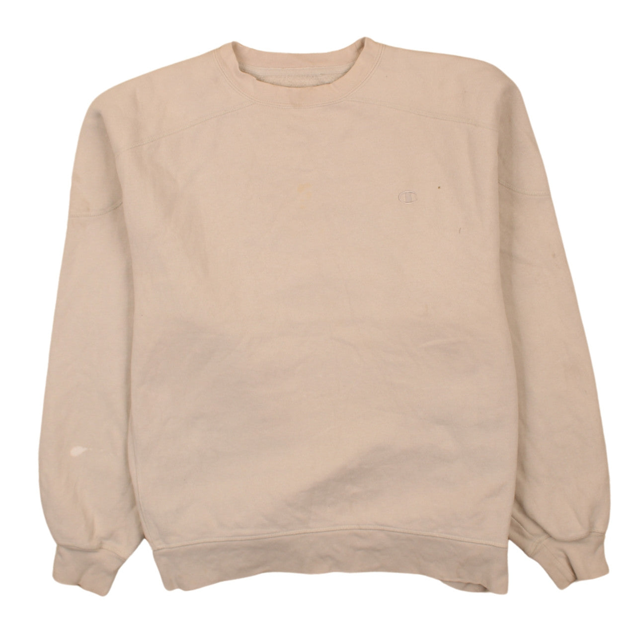 Champion Men's Beige Crew Neck Pullover Sweatshirt Size L