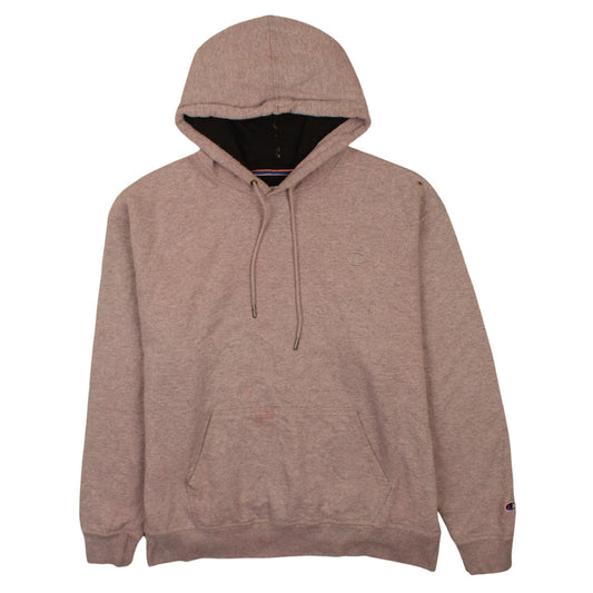 Champion Men’s Beige Pullover Hoodie XL Fleece Athletic Sweatshirt