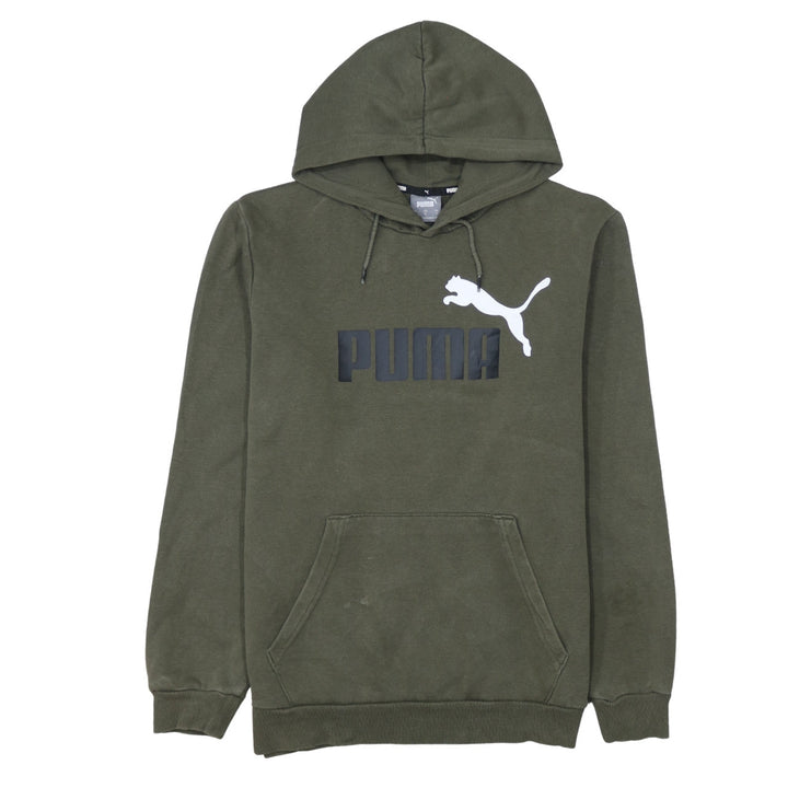 Puma Mens Green Pullover Hoodie M Logo Sportswear