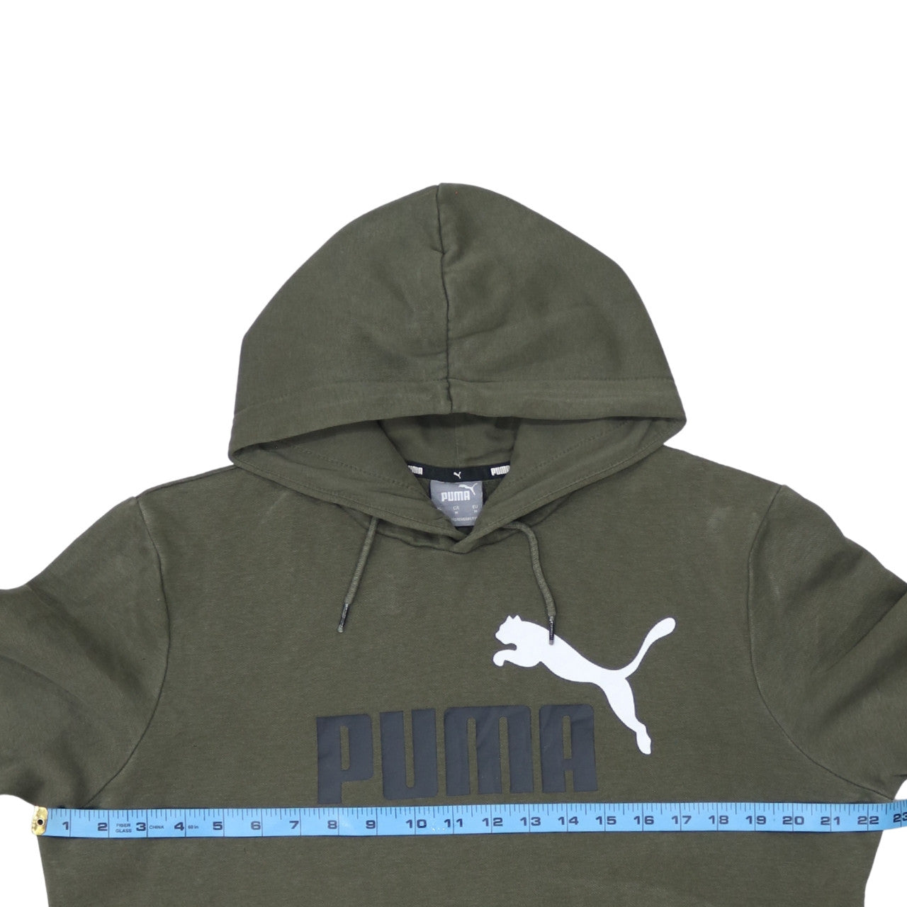 Puma Mens Green Pullover Hoodie M Logo Sportswear