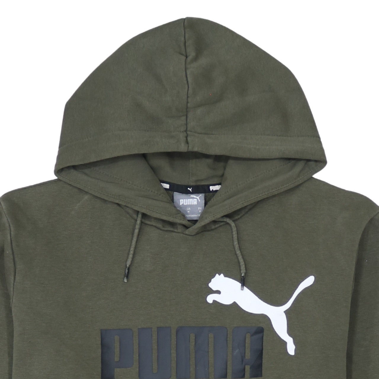 Puma Mens Green Pullover Hoodie M Logo Sportswear