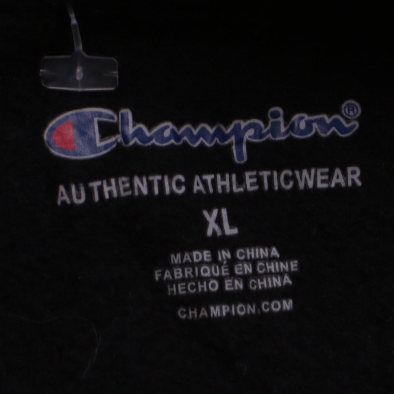 Champion Women's Black XL Pullover Hoodie with Logo Embroidery