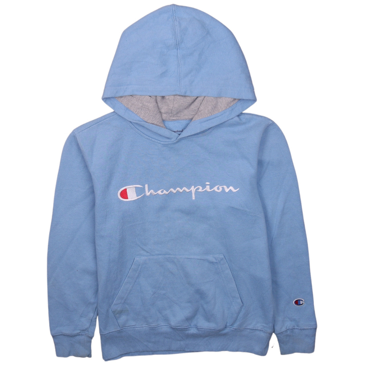Champion Women’s Blue Pullover Hoodie Medium Logo Sweatshirt