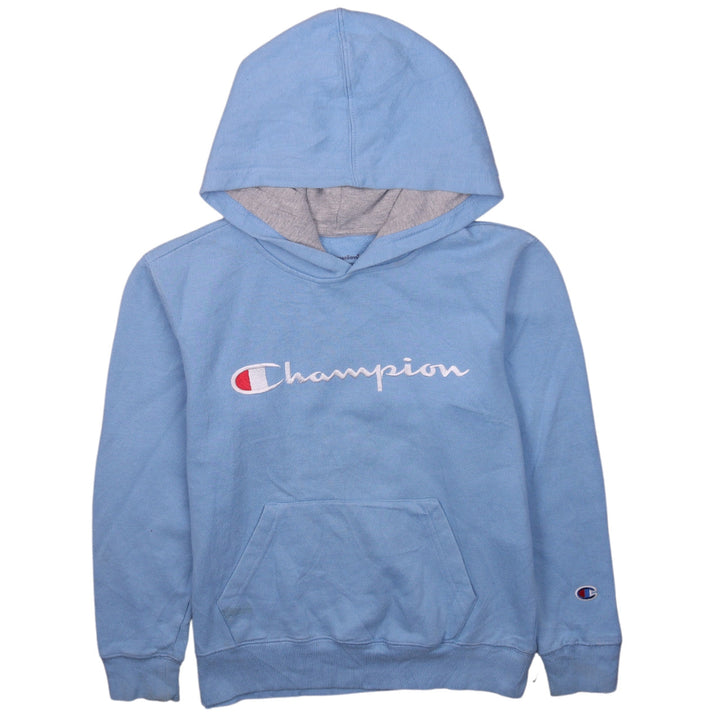 Champion Women’s Blue Pullover Hoodie Medium Logo Sweatshirt