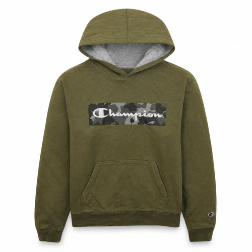 Champion Boys Green XL Camouflage Logo Pullover Hoodie Sweatshirt