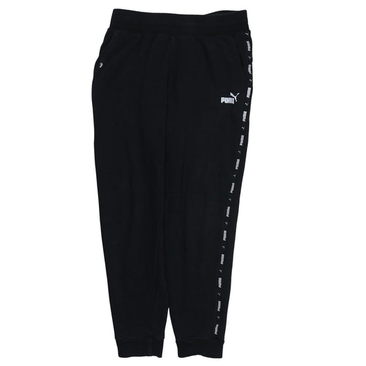 Puma Men's Black Jogger Trousers M Regular Fit Side Stripe