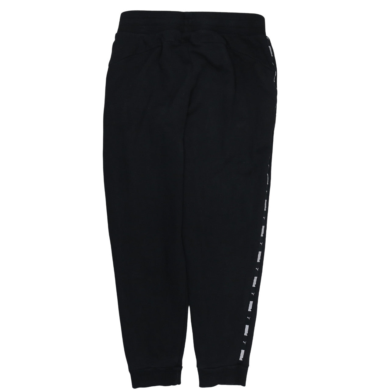 Puma Men's Black Jogger Trousers M Regular Fit Side Stripe