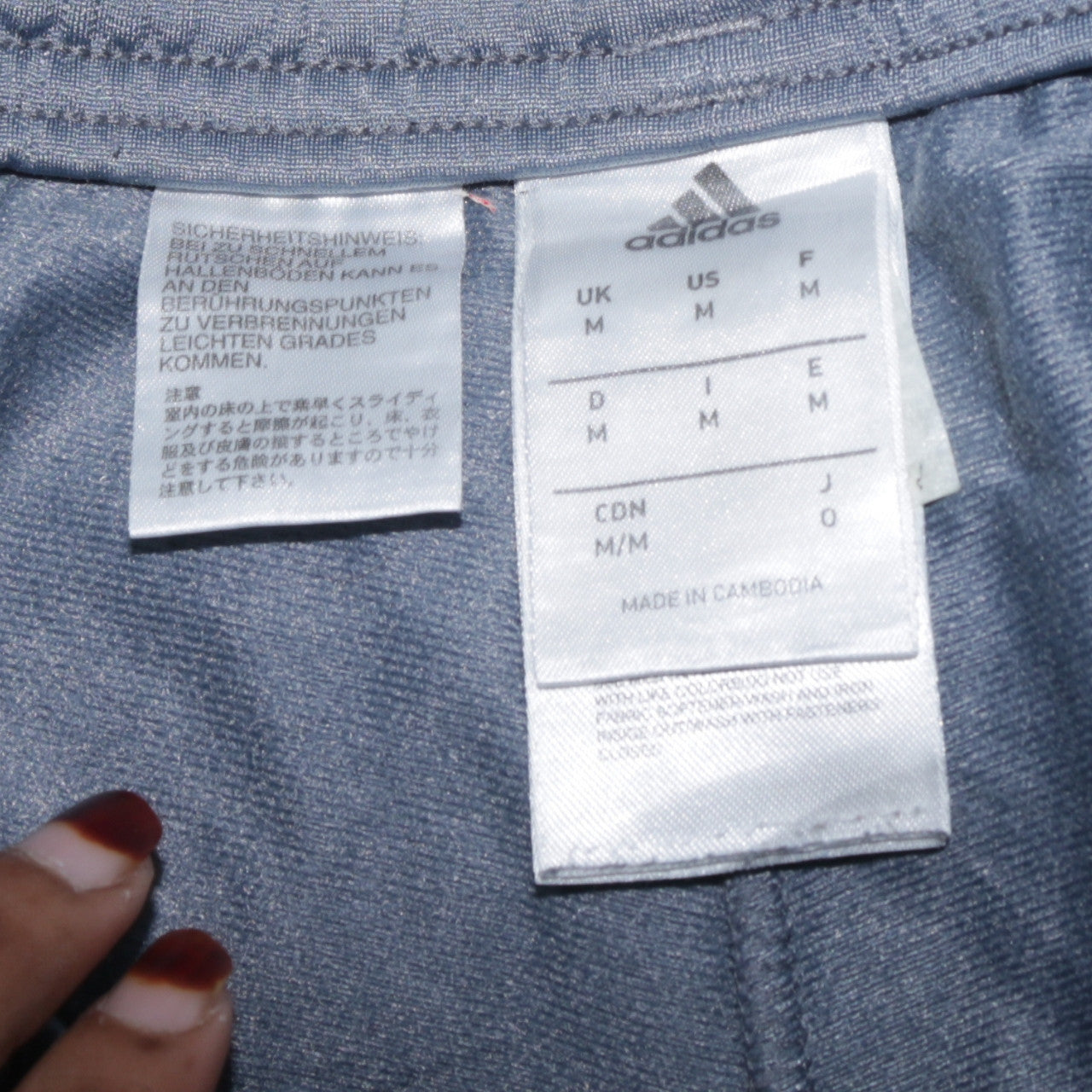 adidas Men's Blue Track Pants M Regular Fit Elastic Waist Activewear