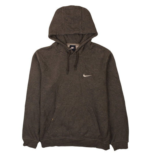 Nike Men's Brown Pullover Hoodie Medium Fleece Logo Sportswear