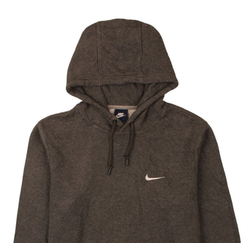 Nike Men's Brown Pullover Hoodie Medium Fleece Logo Sportswear